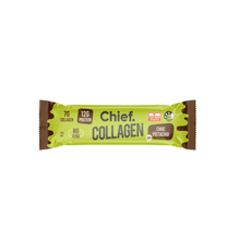 Load image into Gallery viewer, Chief. Nutrition Choc Pistachio Collagen Bar Single Get Buy Gamer Fuel GFuel Gamer Supps New Zealand Auckland Hamilton Wellington Christchurch