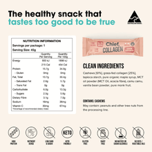 Load image into Gallery viewer, Chief. Nutrition Cashew Shortbread Collagen Bar Single Get Buy Gamer Fuel GFuel Gamer Supps New Zealand Auckland Hamilton Wellington Christchurch
